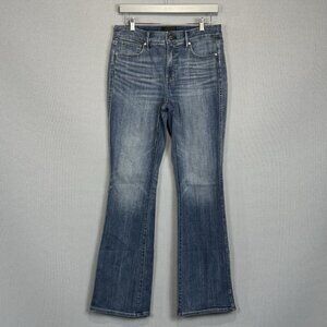 White House Black Market Jeans Women 6 Blue High Rise Skinny Flare Everyday Soft